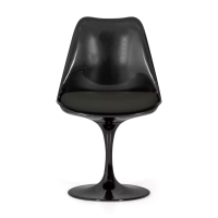 Lotus Chair All Black with cotton cushion FURNMOD - 10