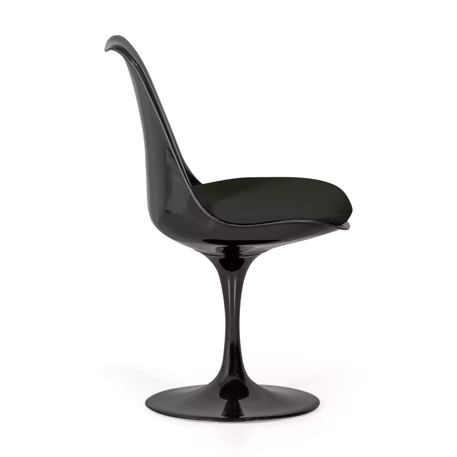 Stuhl Lotus Chair All Black mit Baumwollkissen FURNMOD - 11