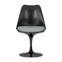 Lotus Chair All Black with cotton cushion FURNMOD - 18