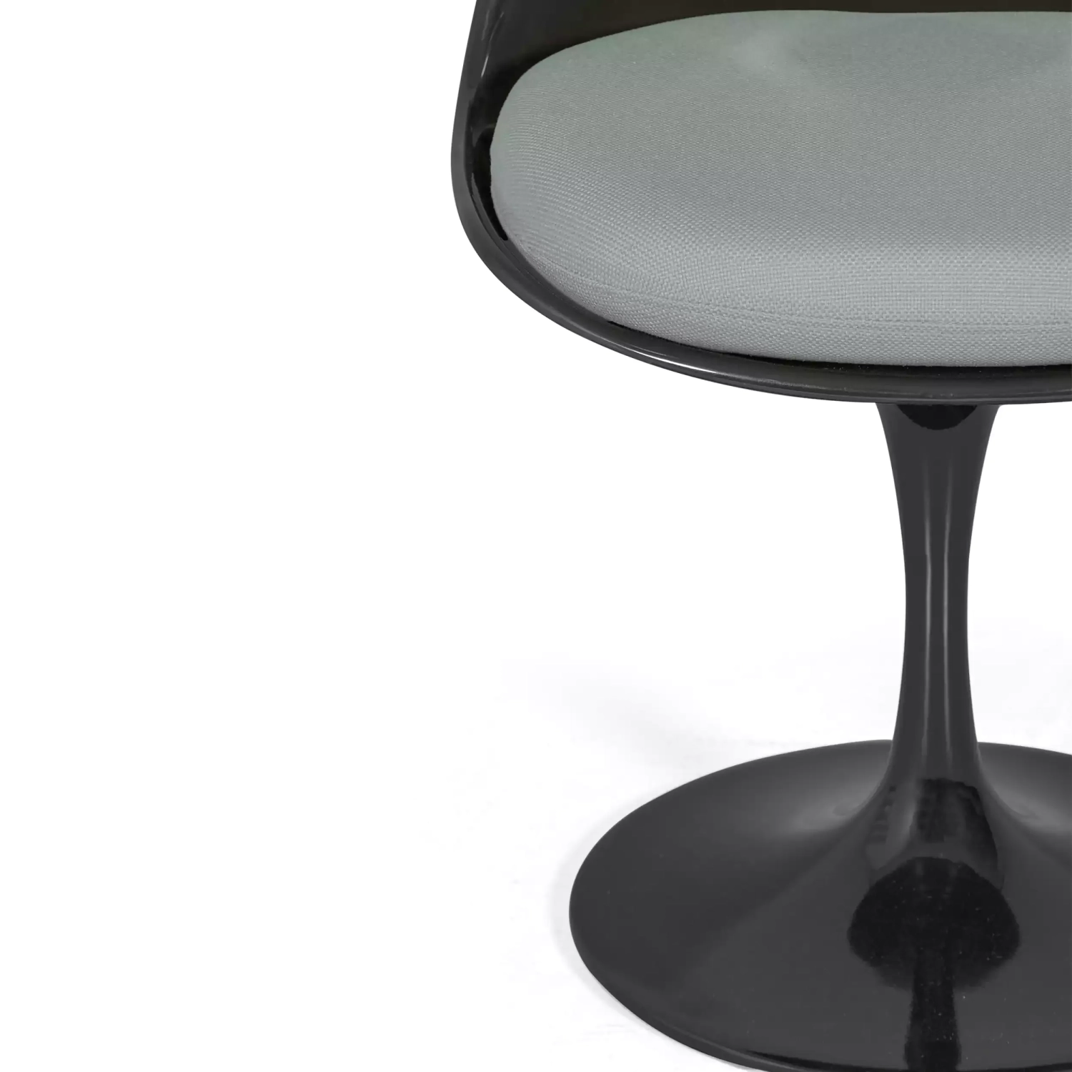 Krzesło Lotus All Black z bawełnianą poduszką FURNMOD - 19