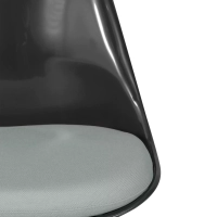 Cadeira Lotus Chair All Black com almofada de algodão FURNMOD - 21