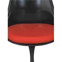 Lotus Chair All Black with cotton cushion FURNMOD - 4