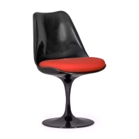 Lotus Chair All Black with cotton cushion FURNMOD - 1