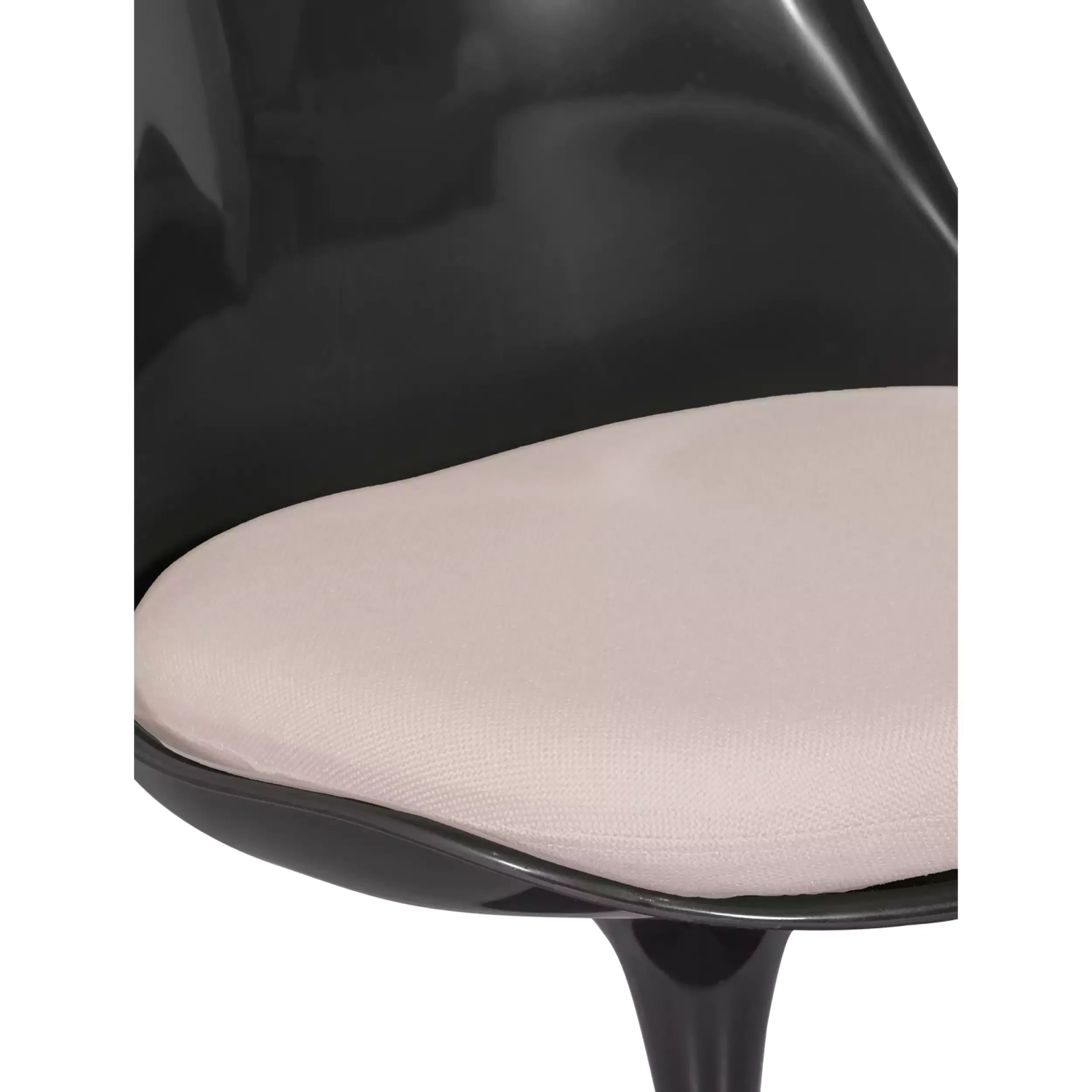 Lotus Chair All Black with cotton cushion FURNMOD - 25