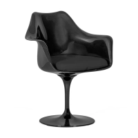 Silla Lotus Arms All Black con cojín de algodón FURNMOD - 1
