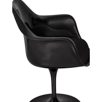 Stuhl Lotus Arms All Black mit Baumwollkissen FURNMOD - 7