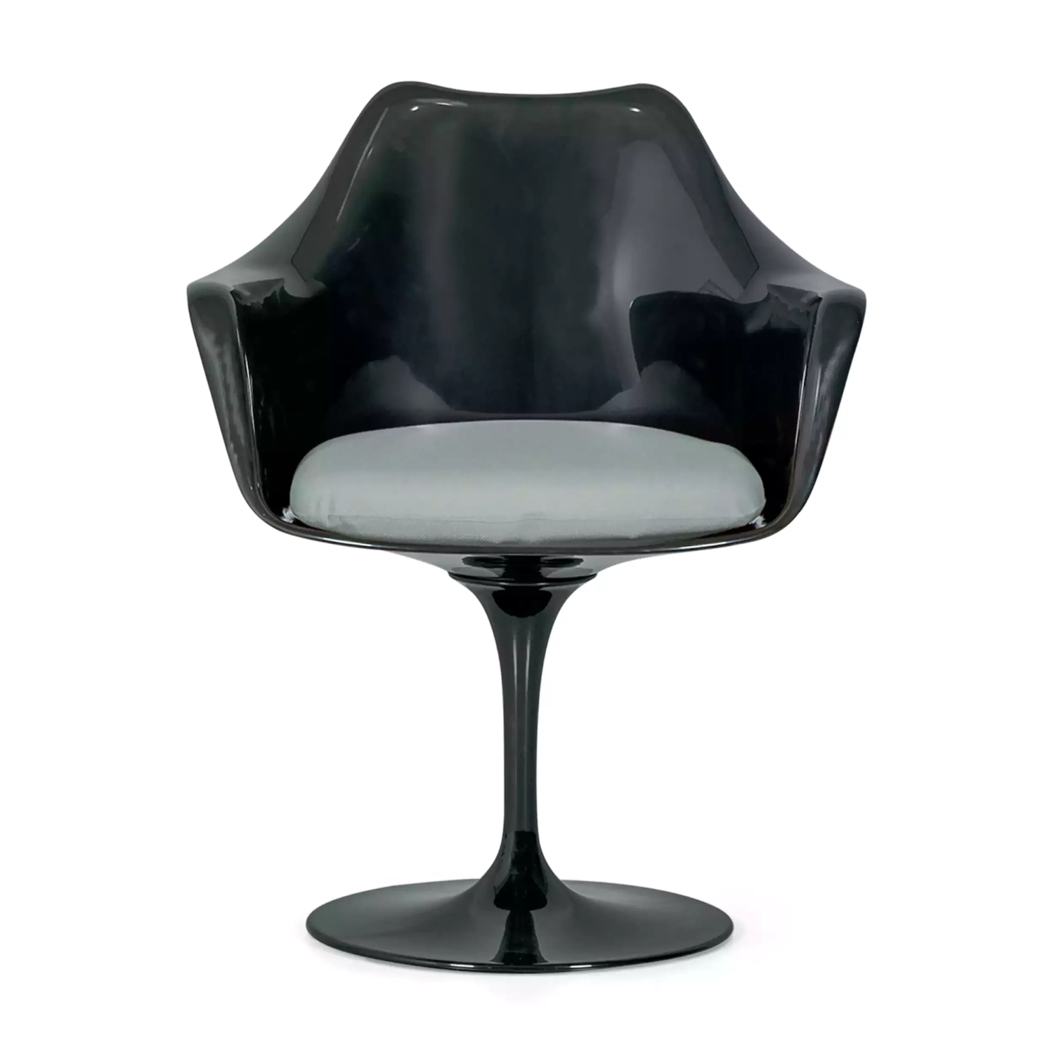 Silla Lotus Arms All Black con cojín de algodón FURNMOD - 13