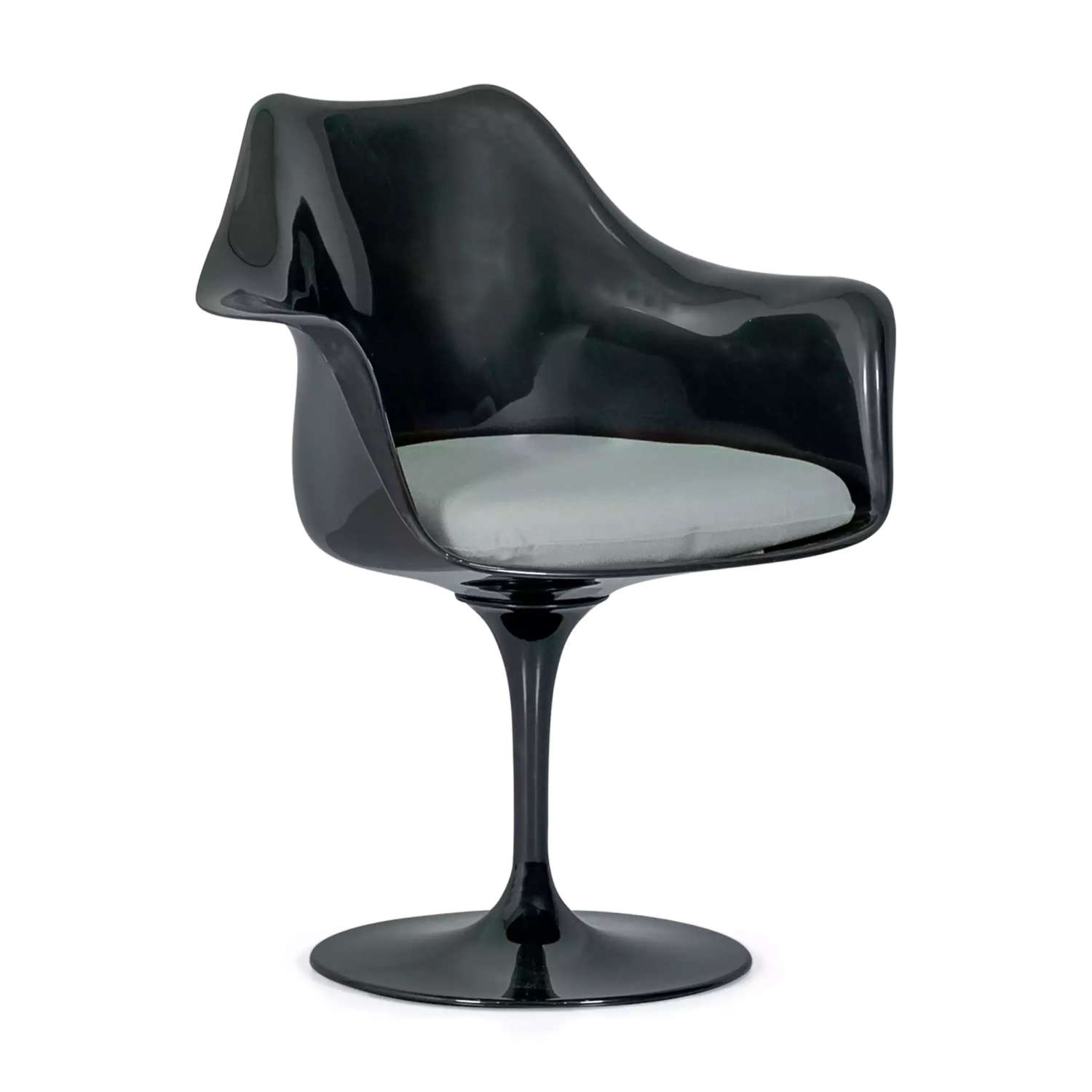 Židle Lotus Arms All Black s bavlněným polštářem FURNMOD - 11