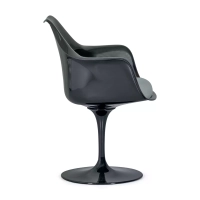 Silla Lotus Arms All Black con cojín de algodón FURNMOD - 15