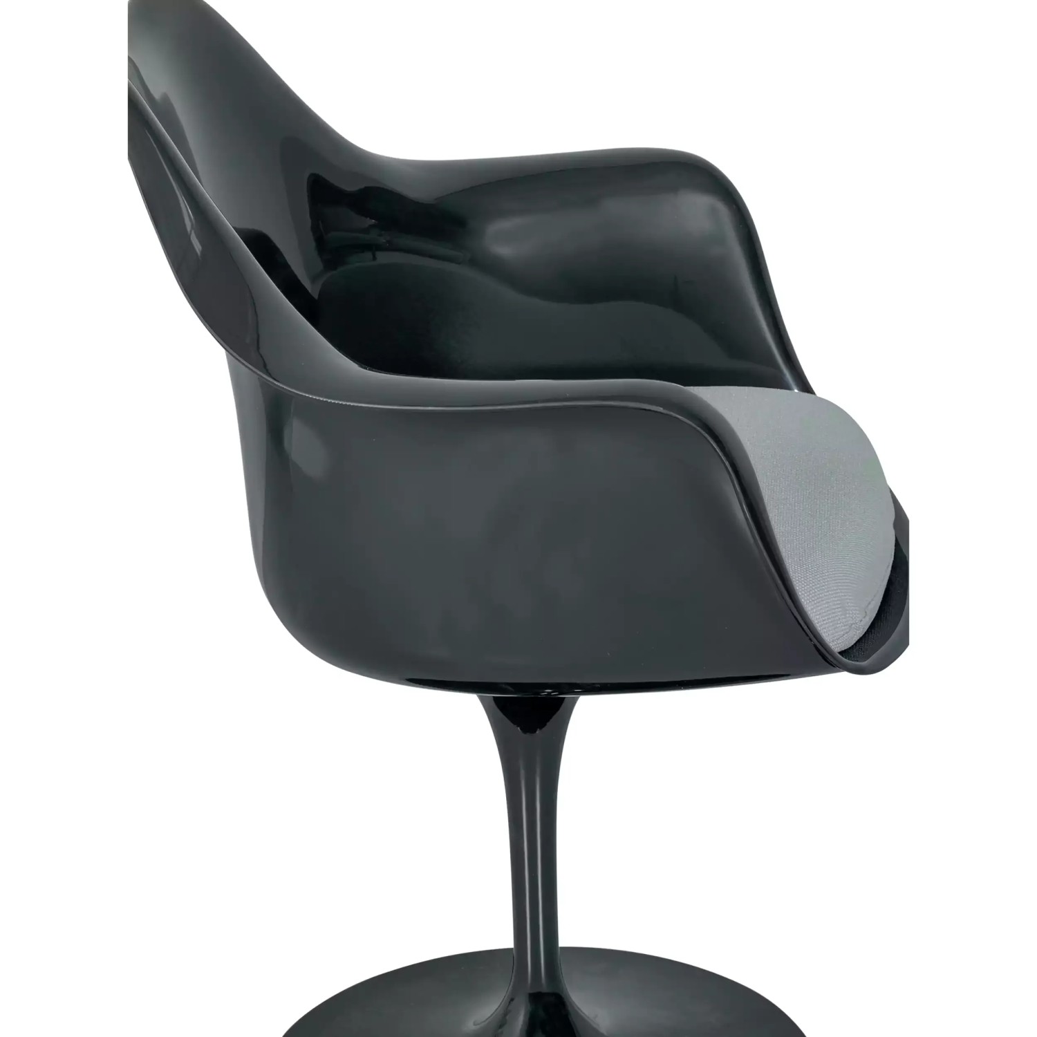 Krzesło Lotus Arms All Black z bawełnianą poduszką FURNMOD - 16