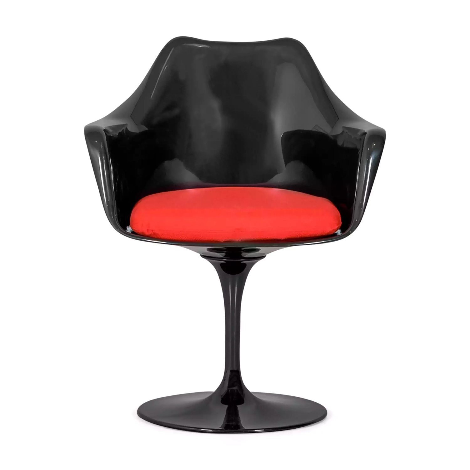 Lotus Arms Chair All Black with cotton cushion FURNMOD - 22