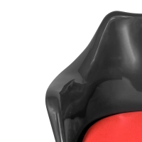 Stuhl Lotus Arms All Black mit Baumwollkissen FURNMOD - 21