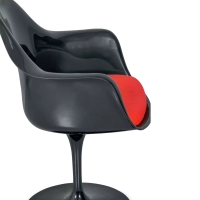 Cadeira Lotus Arms All Black com almofada de algodão FURNMOD - 28