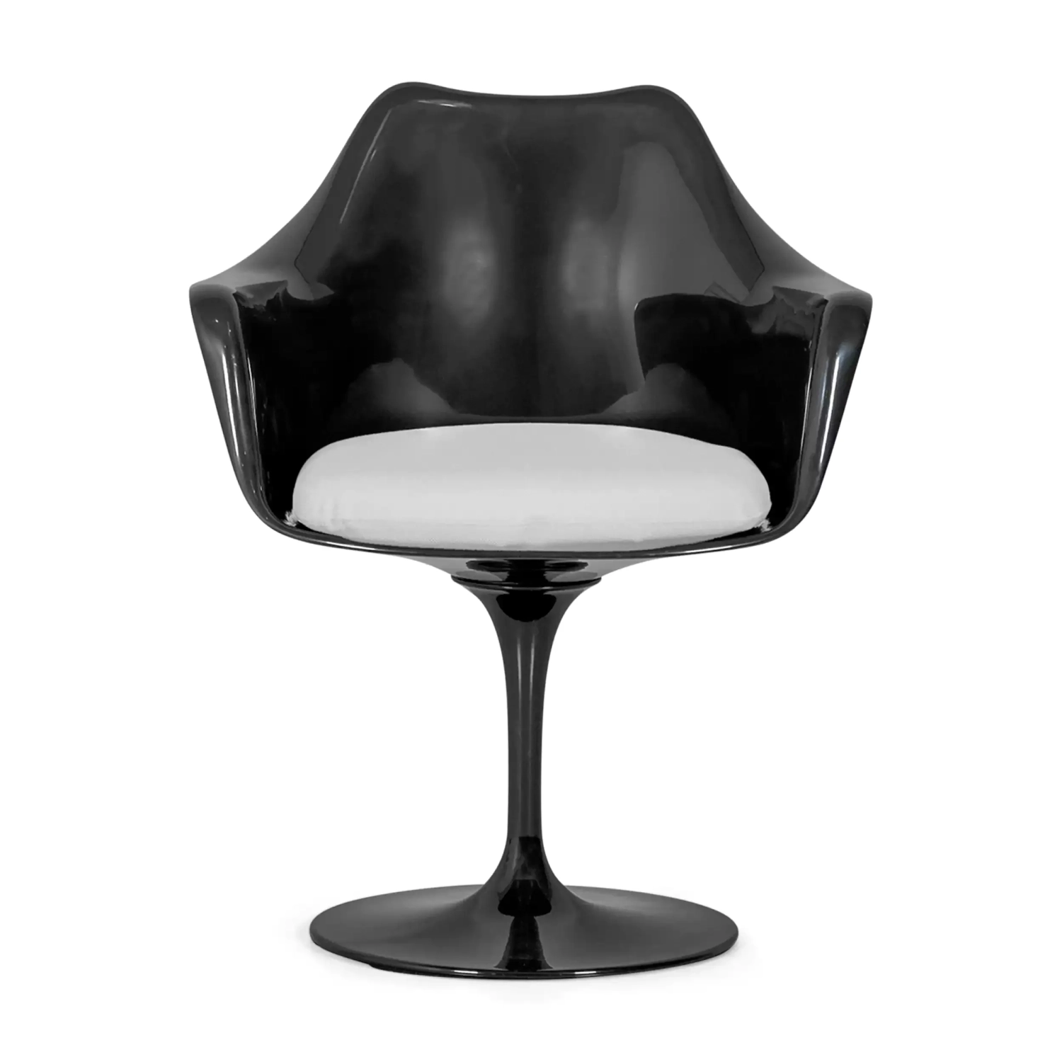 Lotus Arms All Black -tuoli puuvillatyynyllä FURNMOD - 33
