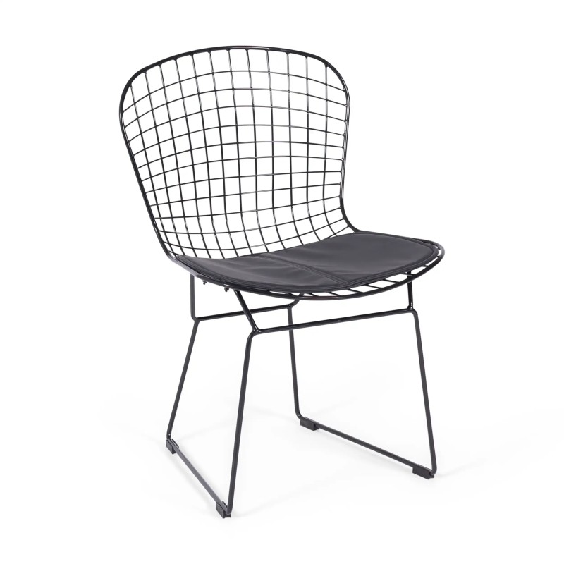 Sedia da pranzo in acciaio nero Berta FURNMOD - 1