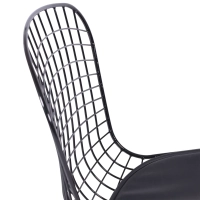 Zwarte stalen eetkamerstoel Berta FURNMOD - 6