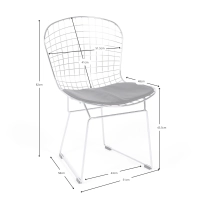 Silla de comedor en acero negro Berta FURNMOD - 14