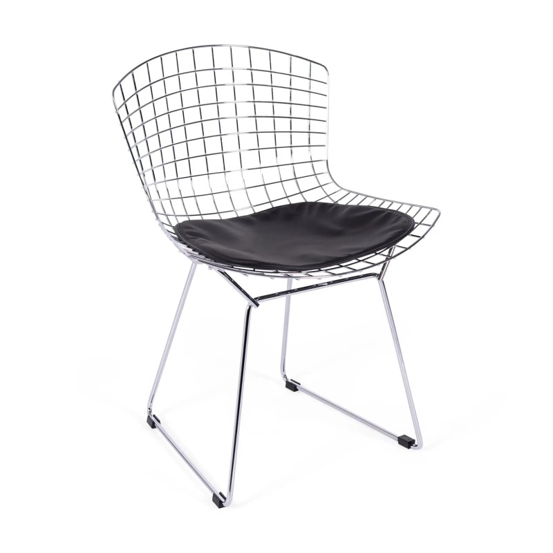 Replika krzesła Bertoia "High Quality" ze stali chromowanej autorstwa słynnego projektanta Hansa J. Wegnera