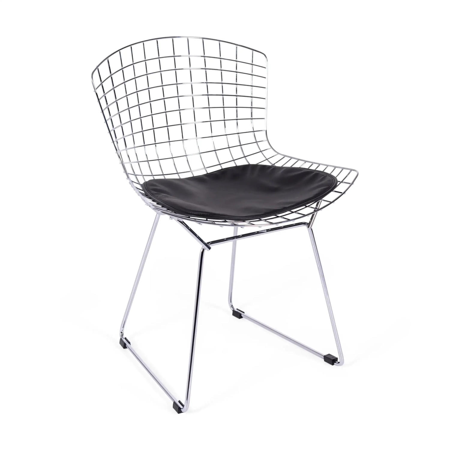 Réplica da cadeira Bertoia "High Quality" em aço cromado do famoso designer Hans J. Wegner