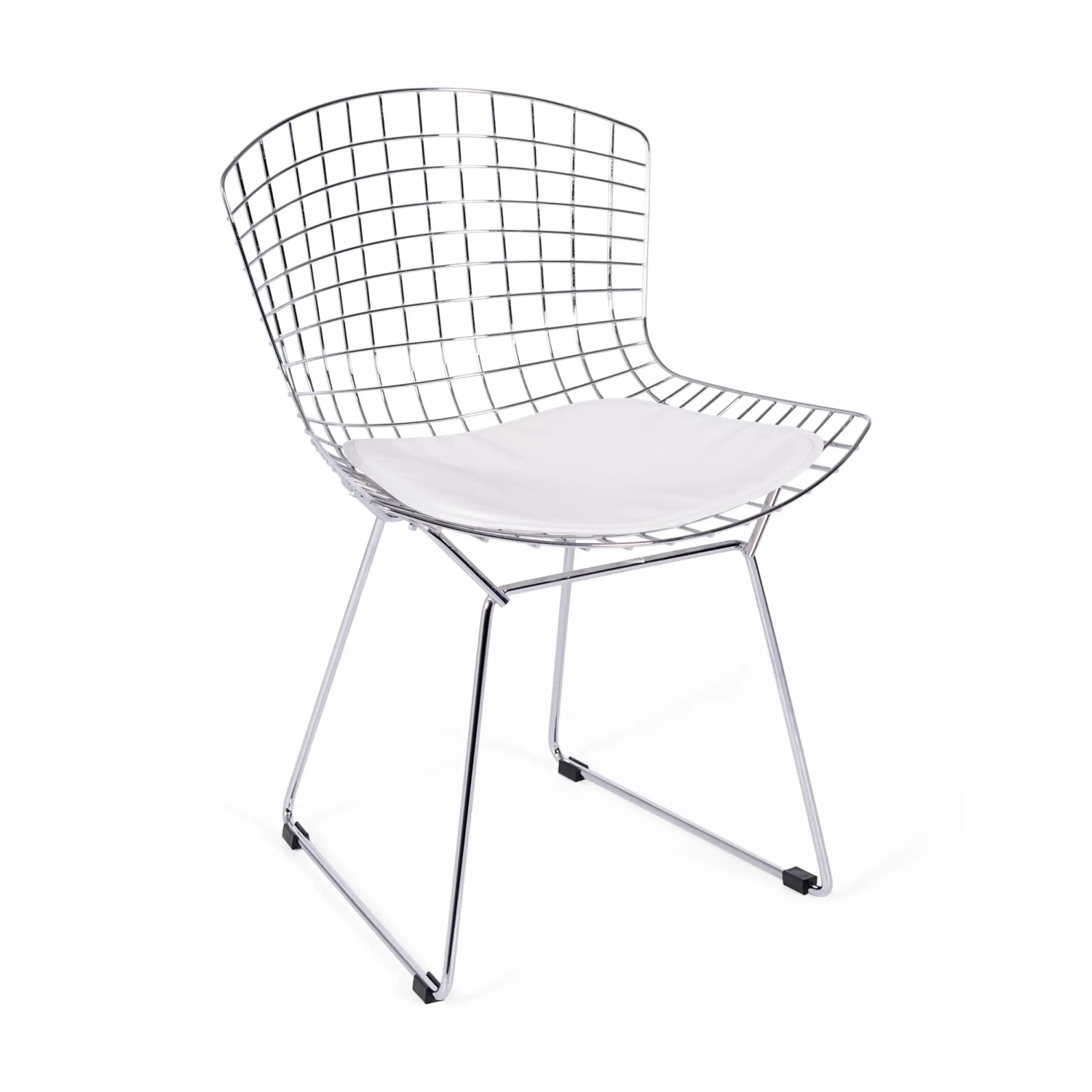 Replik Stuhl Bertoia "High Quality" aus verchromtem Stahl von dem berühmten Designer Hans J. Wegner