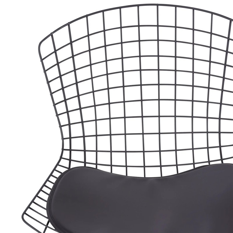 Replika Bertoia stol i svart stål - Metallstolar - MuebleDesign