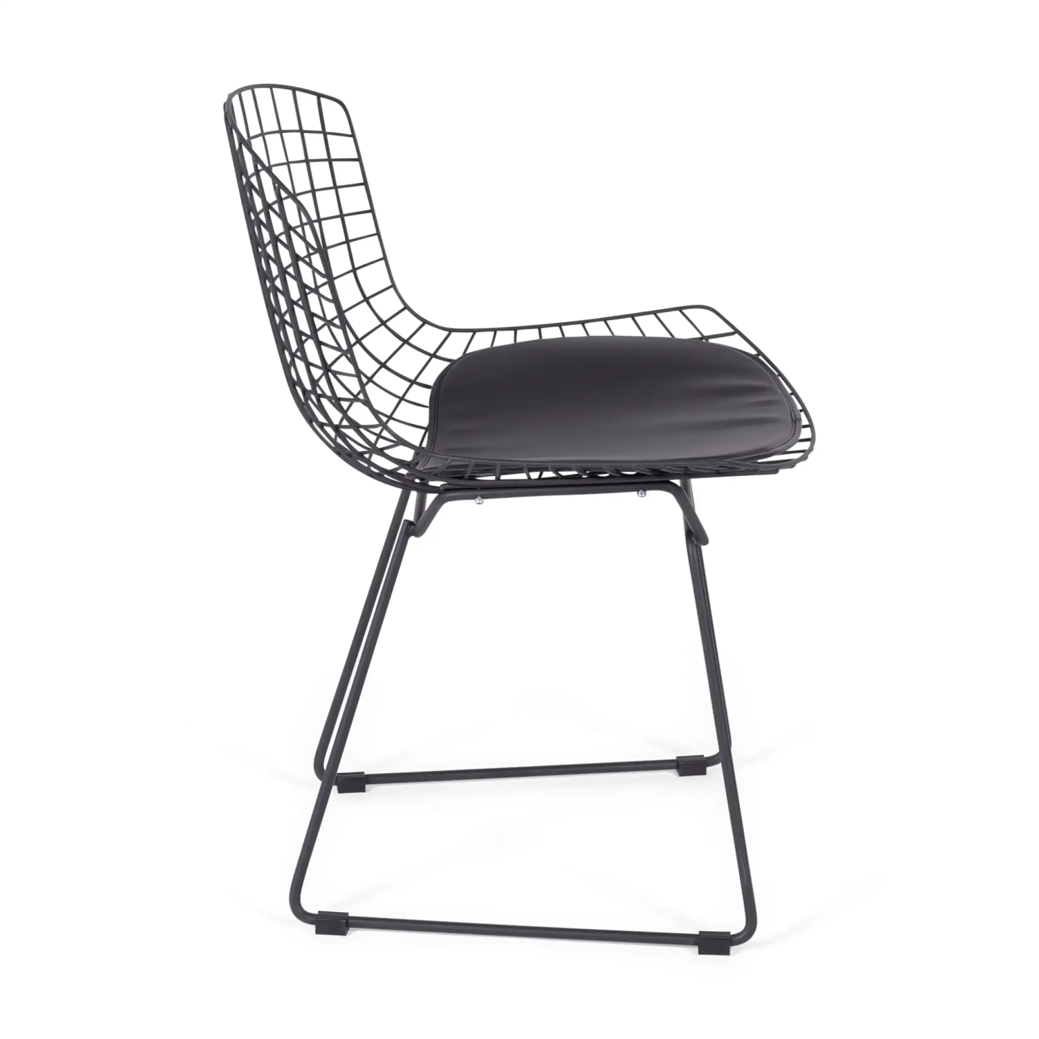 Schwarzer Bertoia Stuhl Replik - Design Metallstühle - Mobelarium