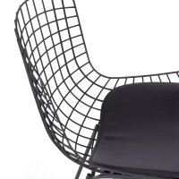Cadeira Replica Bertoia em Aço Preto - Cadeiras de Metal - MuebleDesign