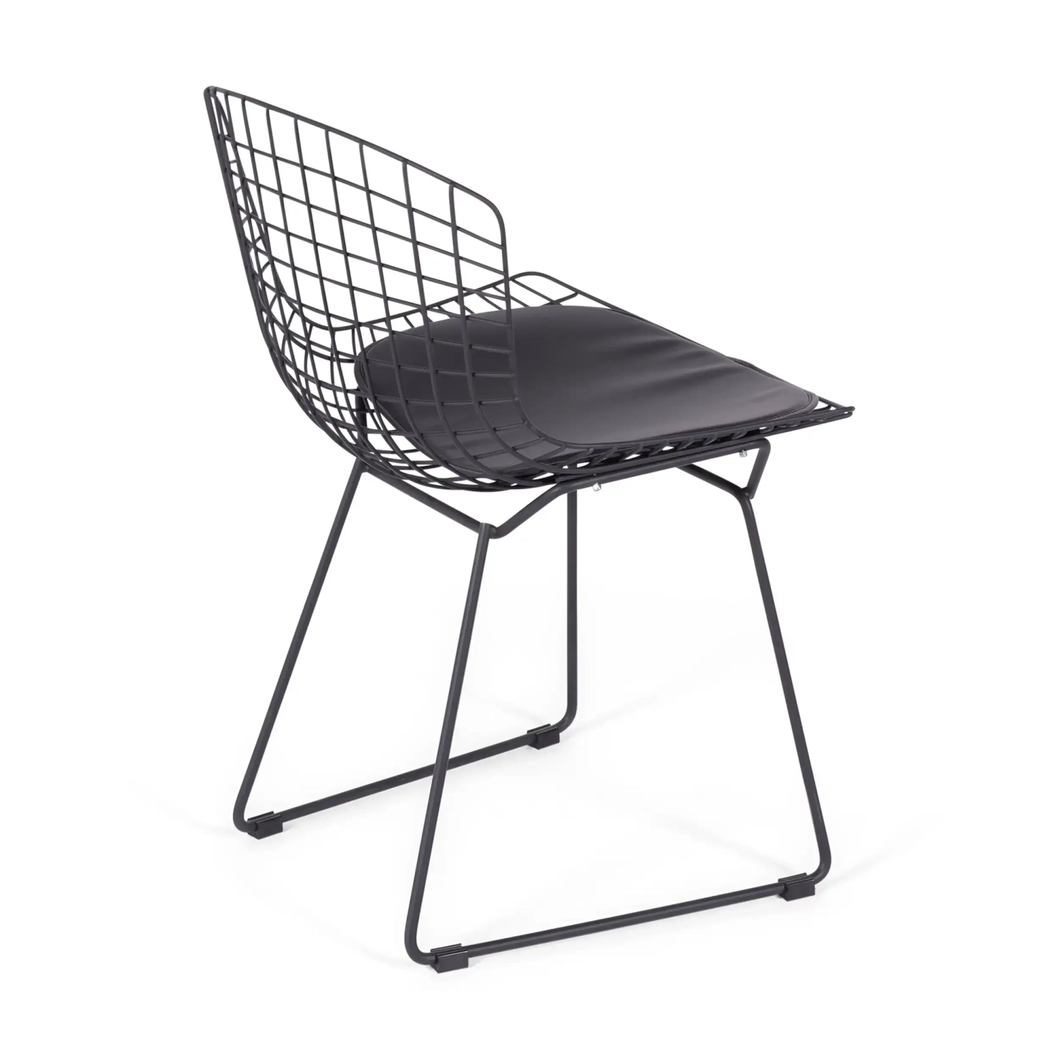 Schwarzer Bertoia Stuhl Replik - Design Metallstühle - Mobelarium