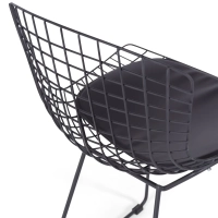 Replika krzesła Bertoia z czarnej stali - Metalowe krzesła - MuebleDesign