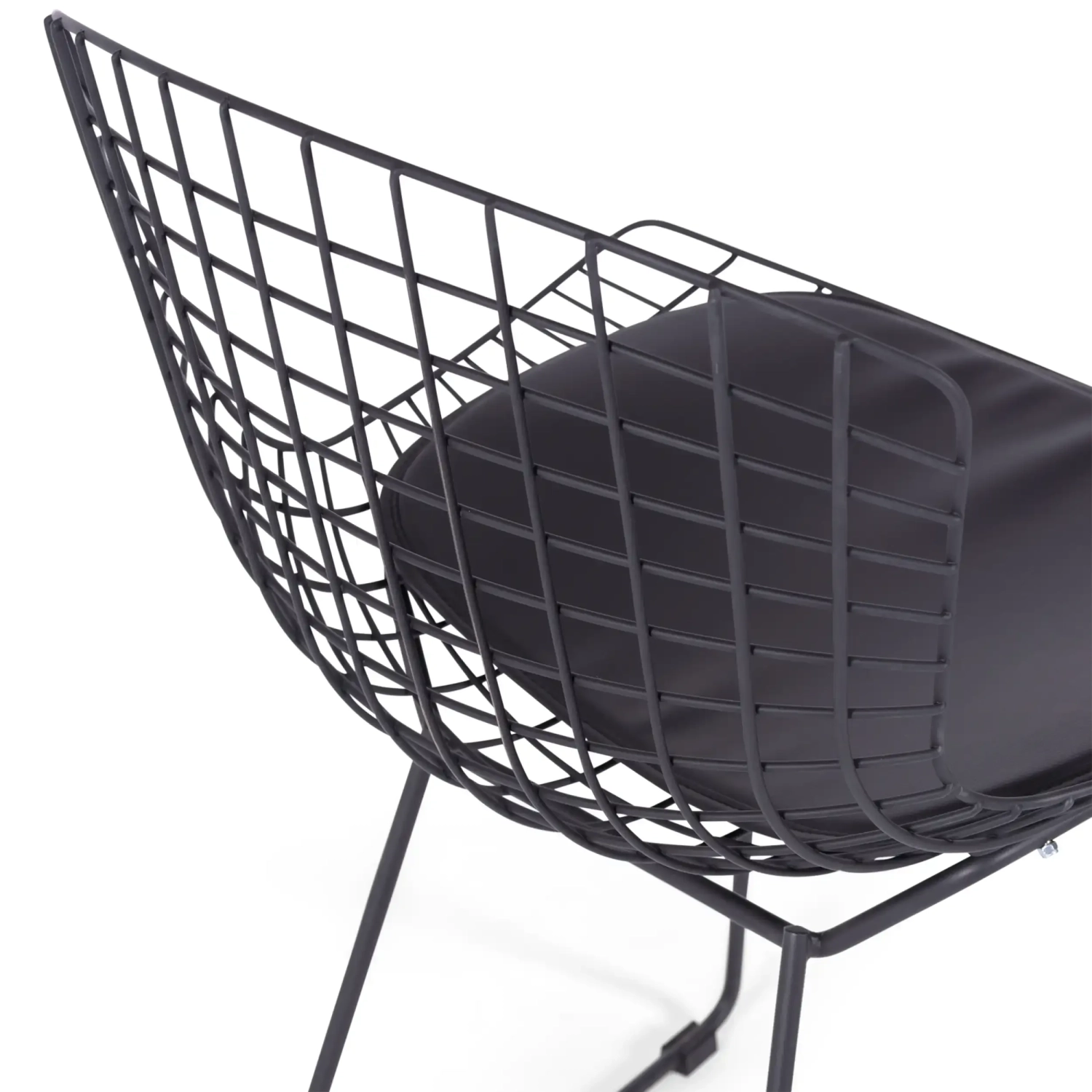 Schwarzer Bertoia Stuhl Replik - Design Metallstühle - Mobelarium