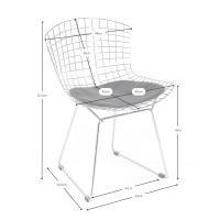 Bertoia Chair in Black Steel Replica - Metal Chairs - Mueble Design