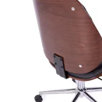 Cambridge office chair in maple wood-Leatherette chairs-Mueble design