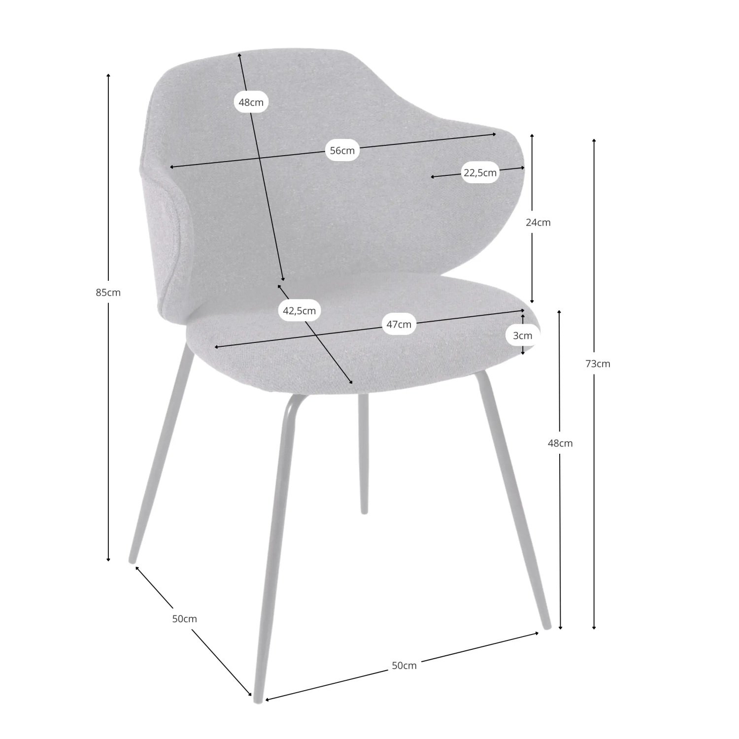 Möblerad matstol Hope - Möblerade stolar - Mueble Design