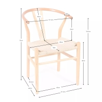Sedia Wishbone CH24 Inspirazione Faggio - Sedie Scandinave