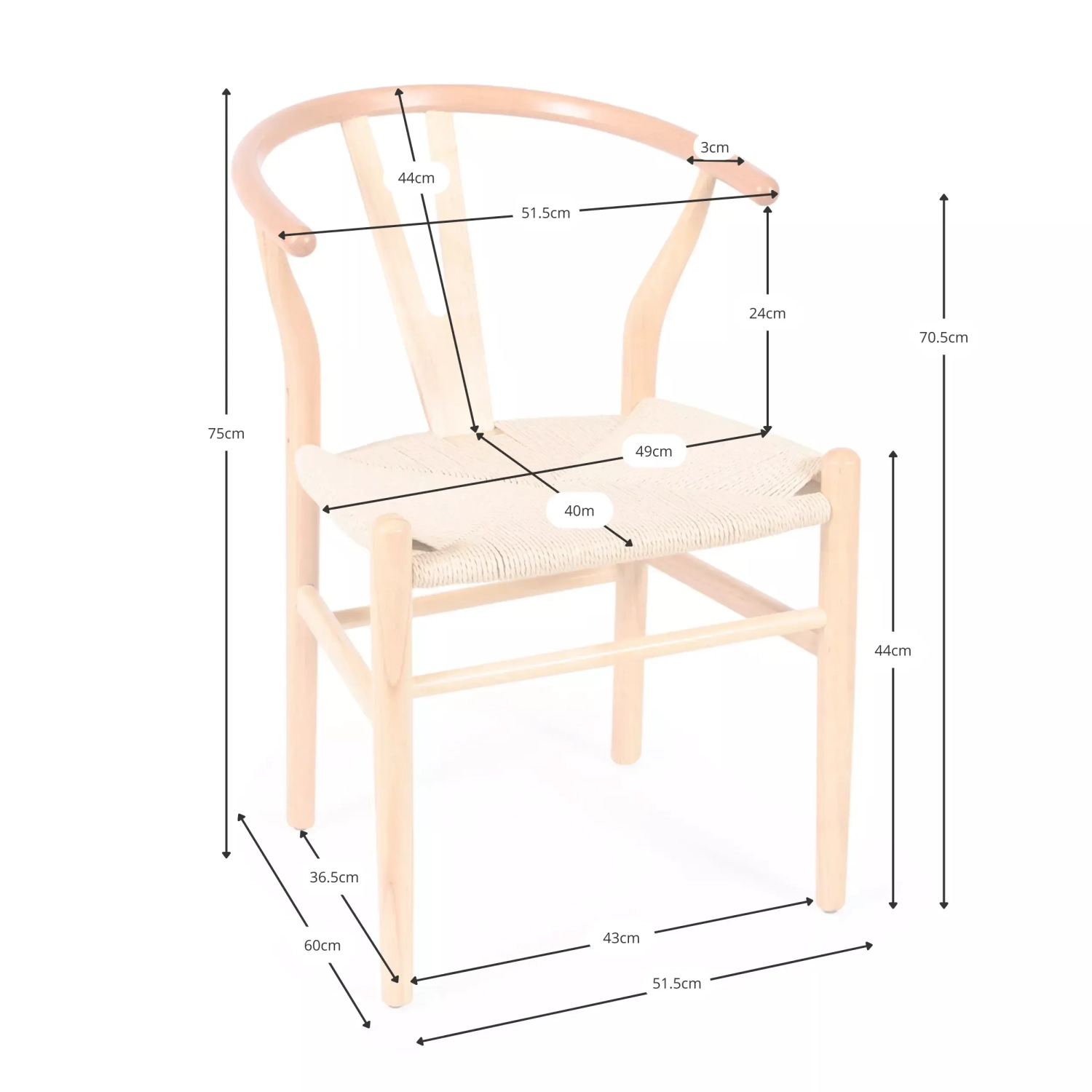 Židle Inspiration Wishbone CH24 - dřevěné židle - severský styl