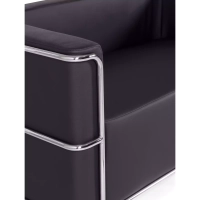 2-Sitzer-Sofa Torino aus Ökoleder und verchromtem Stahl 🛋️ - Mobelarium