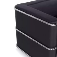 Torino 2-sitssoffa i ekoläder och förkromat stål 🛋️ - Mobelarium