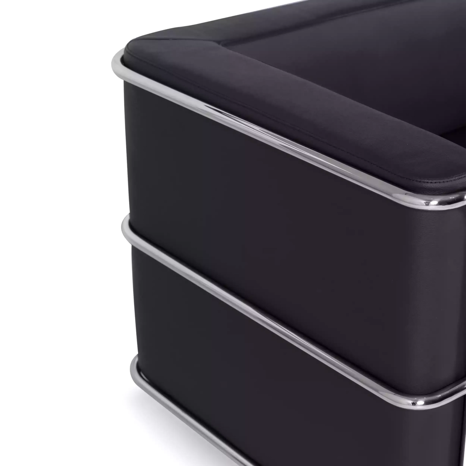 2-Sitzer-Sofa Torino aus Ökoleder und verchromtem Stahl 🛋️ - Mobelarium