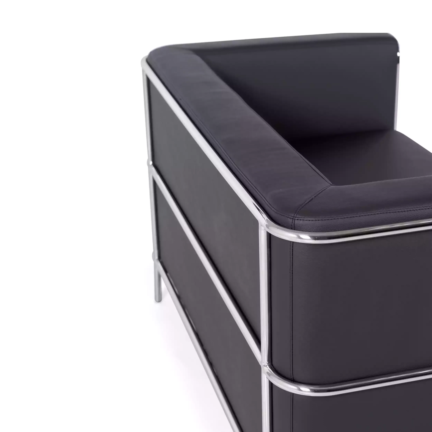 Sofá Torino 2 plazas en polipiel y acero cromado 🛋️ - Mueble Design