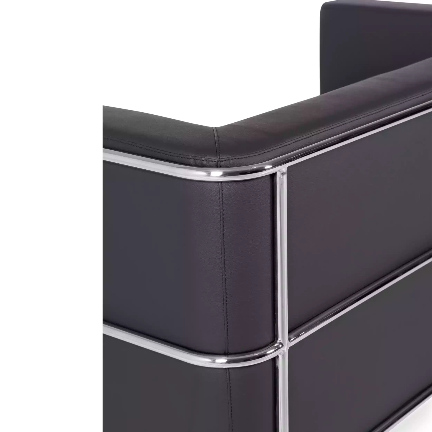 Torino 2-sitssoffa i ekoläder och förkromat stål 🛋️ - Mobelarium