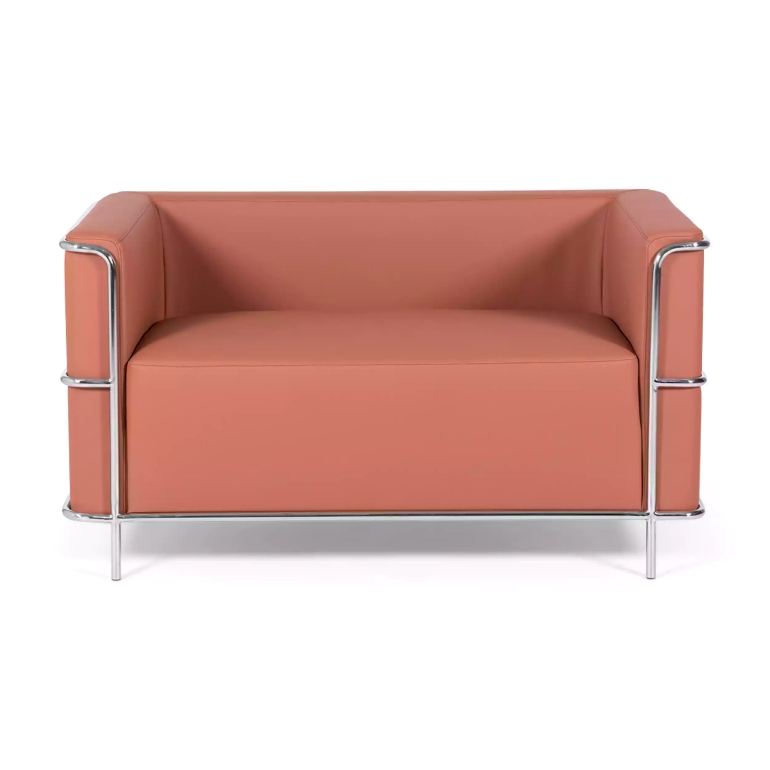 Torino 2-istuttava sohva eko-nahkaa ja kromattua terästä 🛋️ - Mobelarium