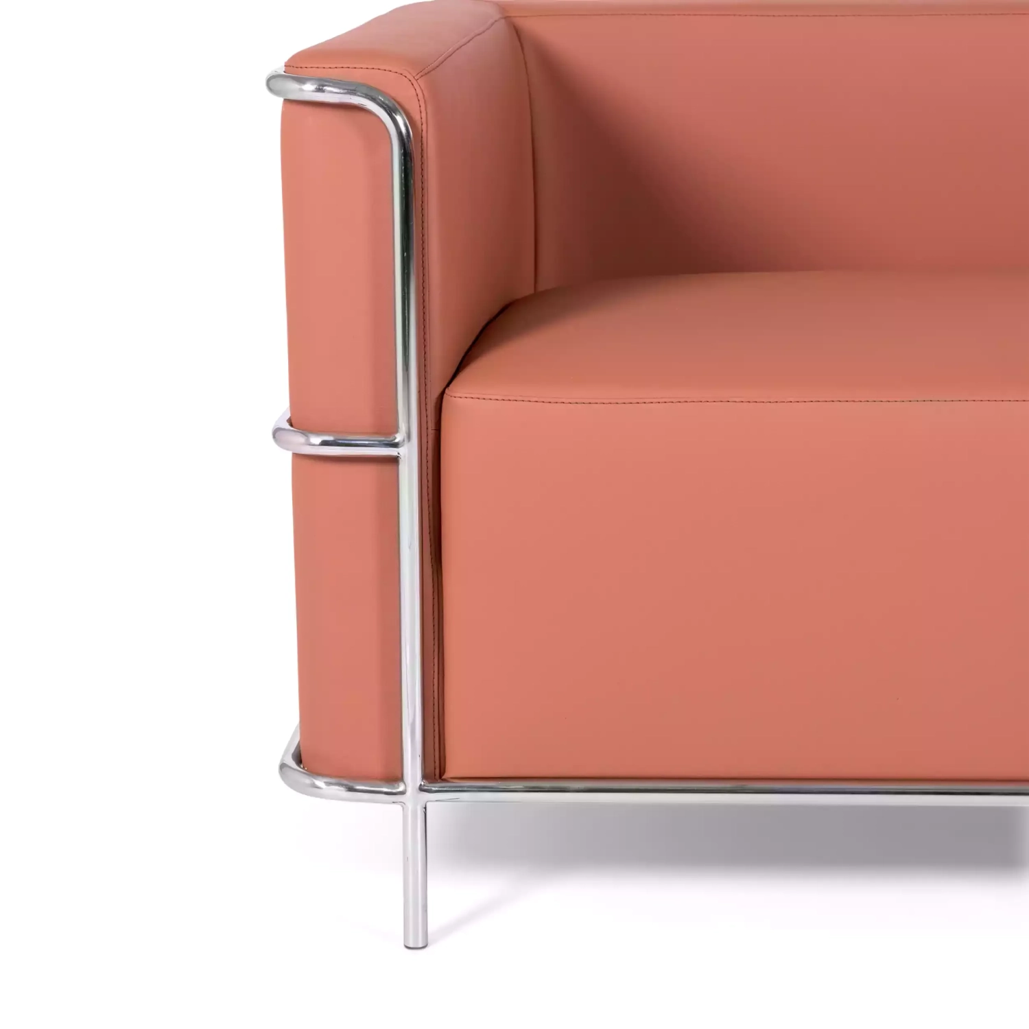 Dvoumístná pohovka Torino z ekokůže a chromované oceli 🛋️ - Mobelarium