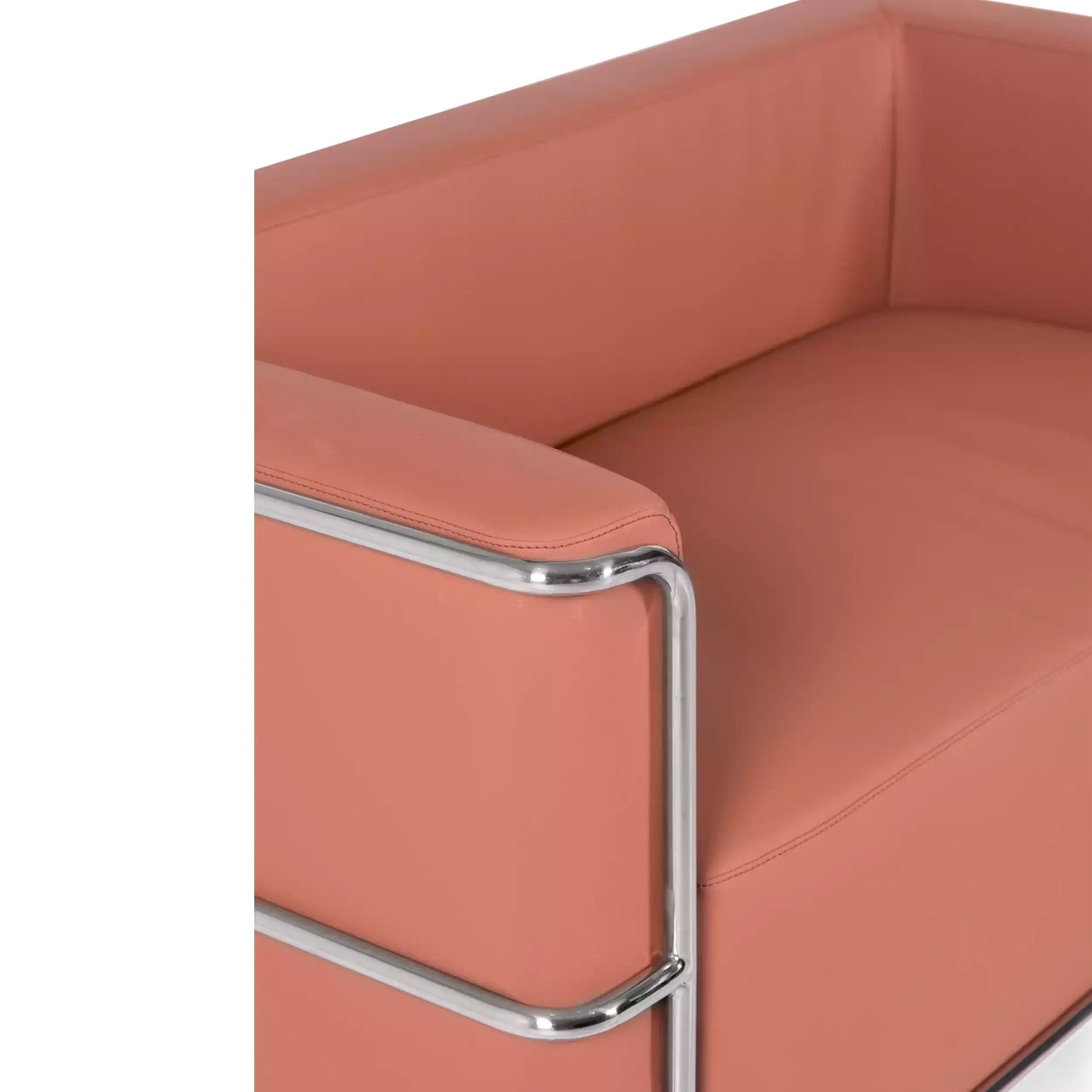 2-Sitzer-Sofa Torino aus Ökoleder und verchromtem Stahl 🛋️ - Mobelarium