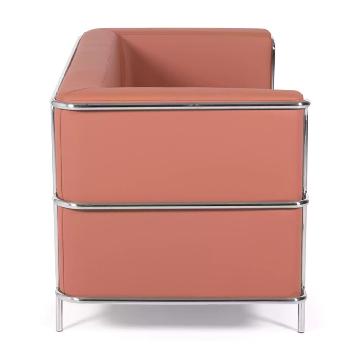 2-Sitzer-Sofa Torino aus Ökoleder und verchromtem Stahl 🛋️ - Mobelarium