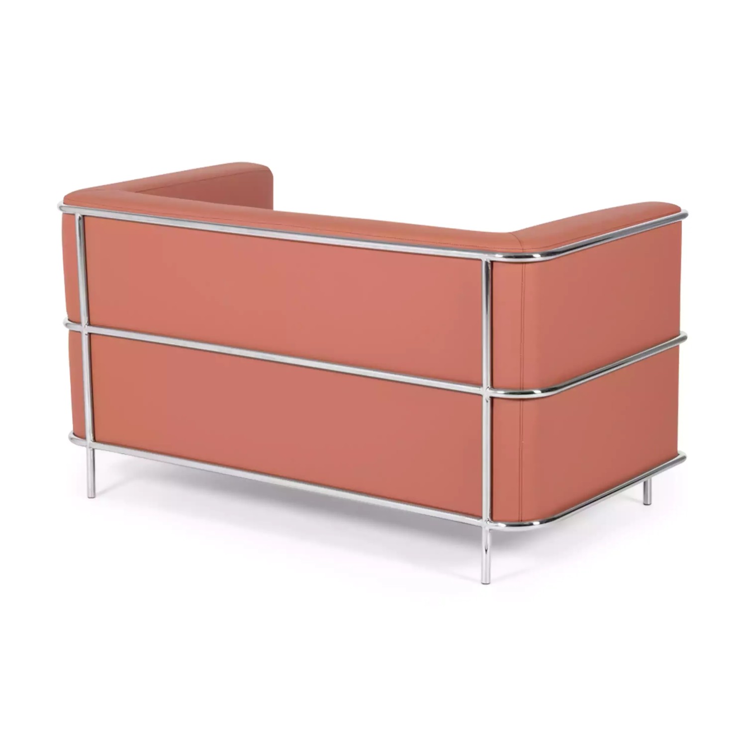 2-Sitzer-Sofa Torino aus Ökoleder und verchromtem Stahl 🛋️ - Mobelarium
