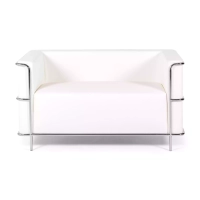 Torino 2-zitsbank van ecoleder en verchroomd staal 🛋️ - Mobelarium