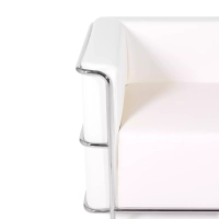 2-Sitzer-Sofa Torino aus Ökoleder und verchromtem Stahl 🛋️ - Mobelarium