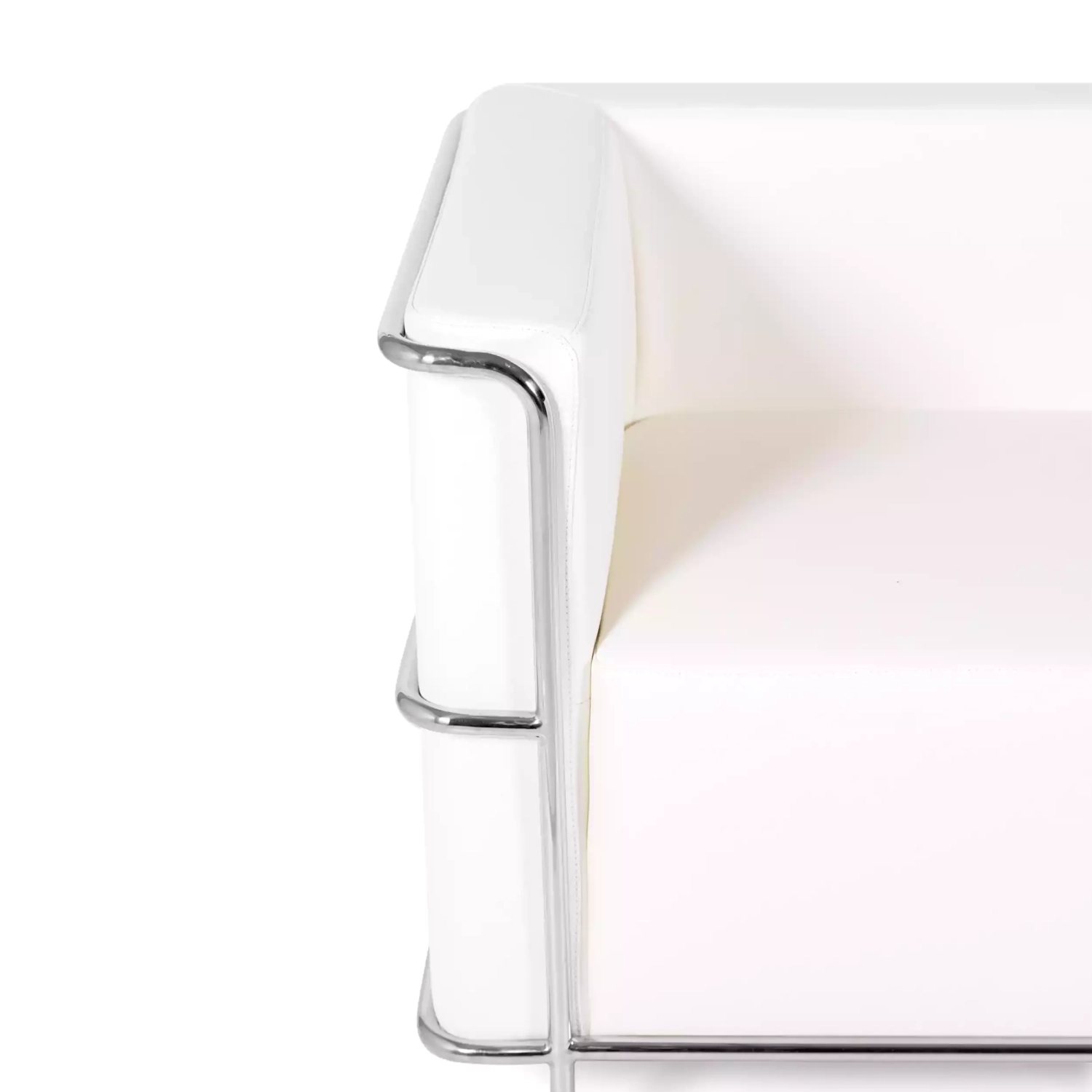 2-Sitzer-Sofa Torino aus Ökoleder und verchromtem Stahl 🛋️ - Mobelarium