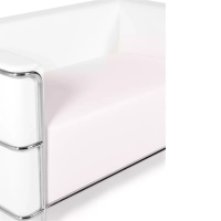 2-Sitzer-Sofa Torino aus Ökoleder und verchromtem Stahl 🛋️ - Mobelarium