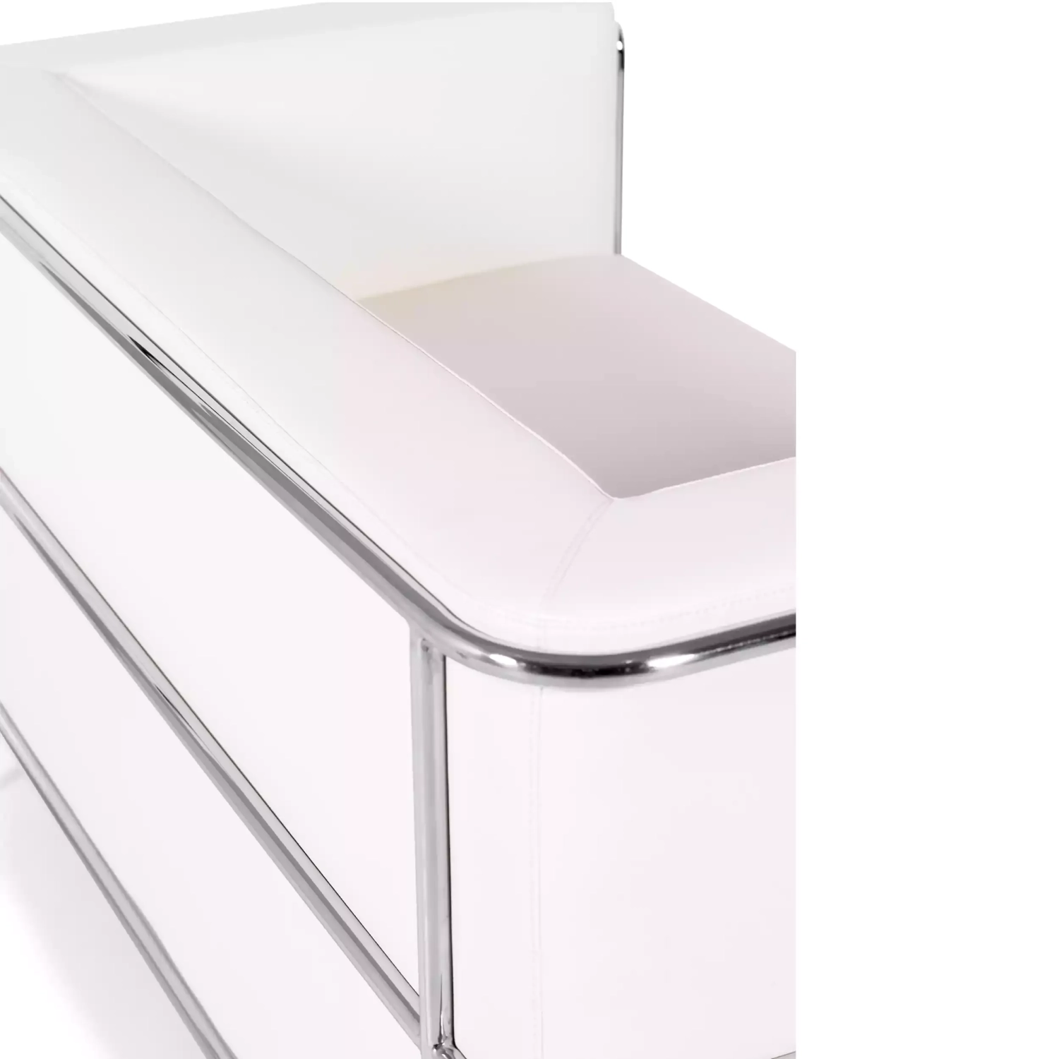 Sofá Torino 2 plazas en polipiel y acero cromado 🛋️ - Mueble Design